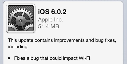iPhone 5, iPad Mini có bản nâng cấp iOS 6.0.2